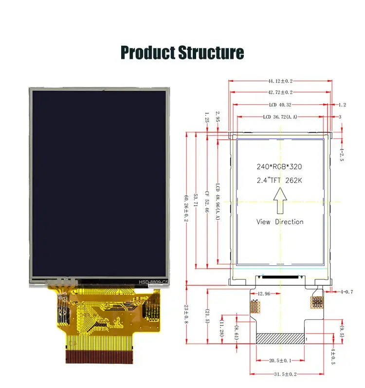2.4-TG 0240A2BZ-Waterproof Screen Display