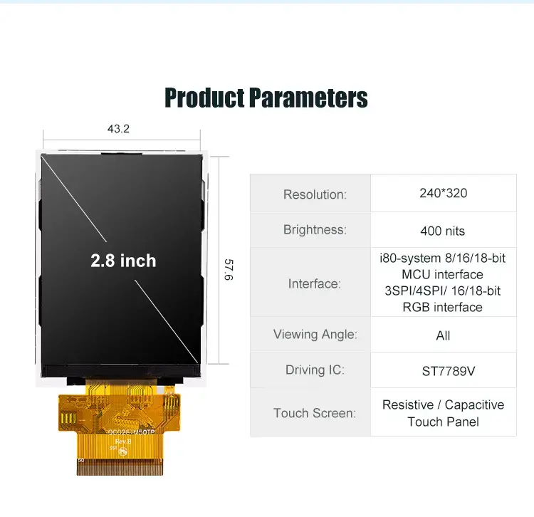 2.8-TG02808LZR50H-SMALL TOUCH SCREEN MONITOR