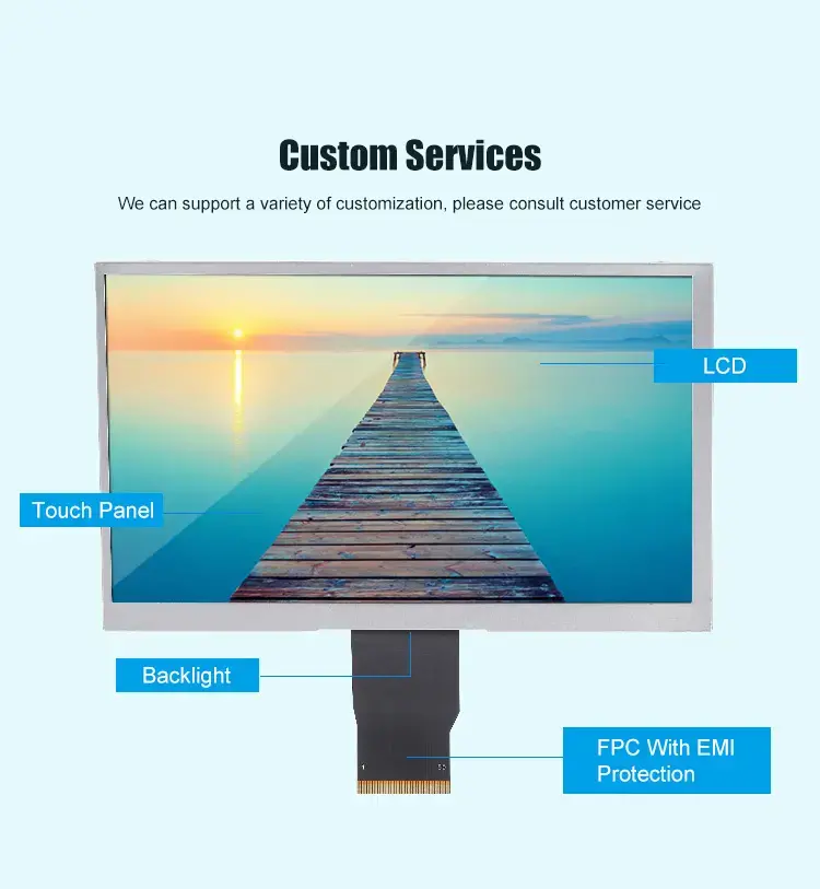 TG07008LZR50H -7 inch TFT LCD display screen