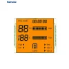 bright orange monochrome LCD screen display