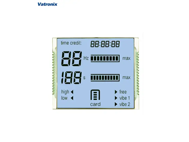 TS2036 - Customized TN semi-transparent orange LCD