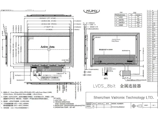 ventilator display screen